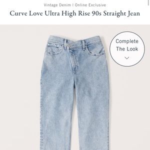 NWT a&f 90s straight ultra high rise criss cross jeans